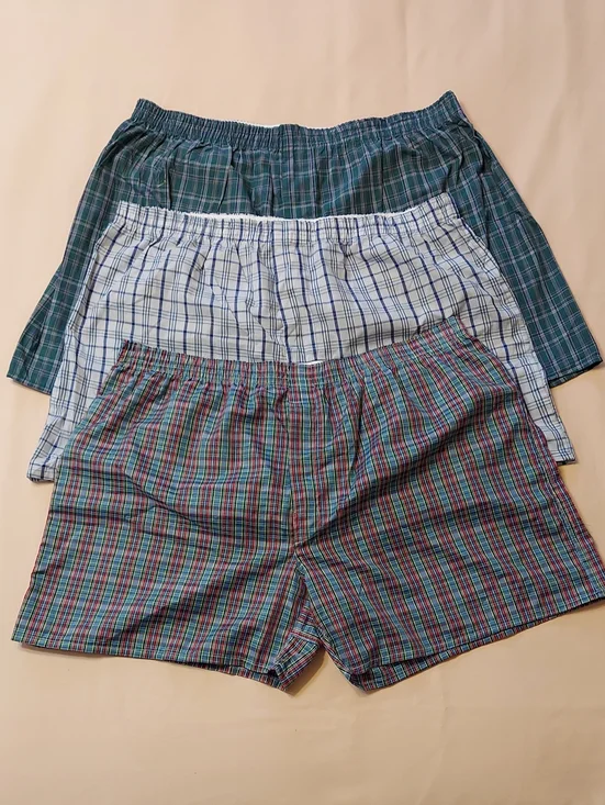Fruit of the Loom and James Franco Plaid Boxer Shorts Bundle