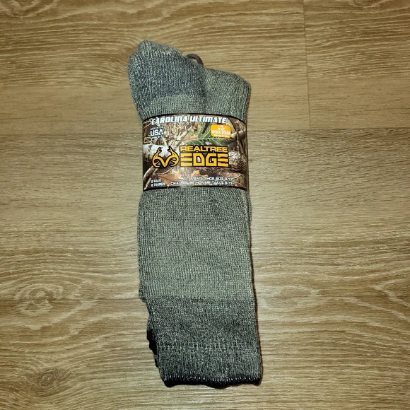 2 Pack Realtree Edge Carolina Ultimate Socks Men's Wool Blend Size 9-13 New