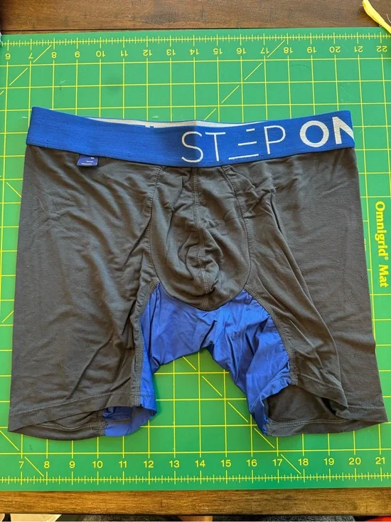 Step One Men’s Boxer Briefs - Black with Blue
