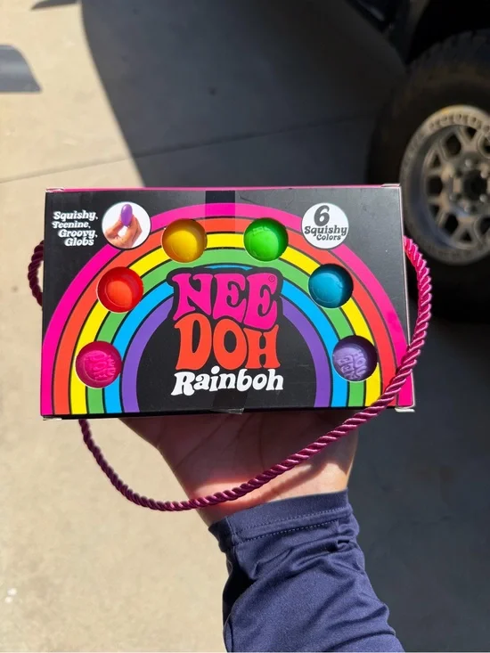 Rainboh NeeDoh Squishy Stress Toys - Multicolor 6 Groovy Globs