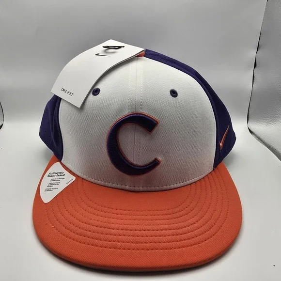 Nike True Dri-FIT Clemson Tigers Authentic Team Issue Fitted Hat S/M NWT