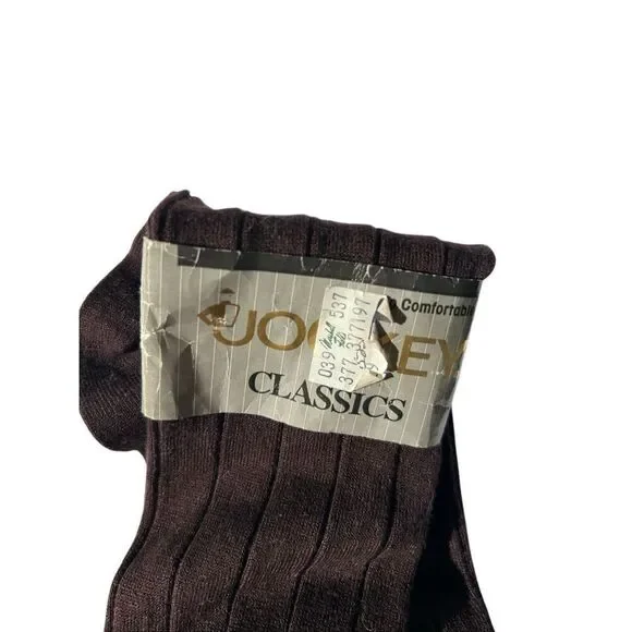Jockey Classic Socks Men's Shoe Size 10-13 Chocolate Brown Cotton Blend