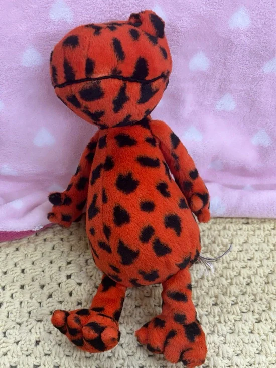 Rare HTF jellycat Syd Salamander Orange/black plush w/ tush tags