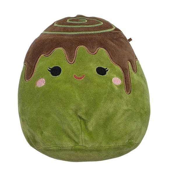 Squishmallows Kellytoy 10 Inch Matcha Roll Green Brown Dessert Plush Toy