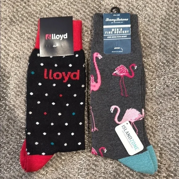 Men's Polka Dot Socks & Flamingo Socks