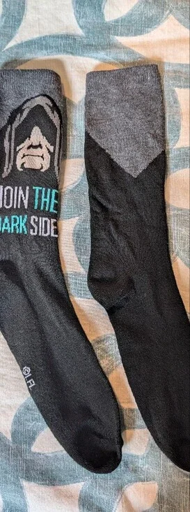 Star Wars Black and Gray 'Join the Dark Side' Crew Socks
