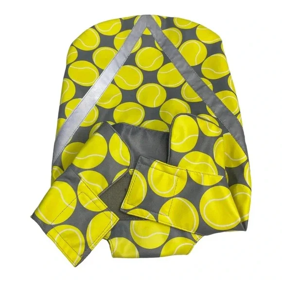 Small dog tennis ball raincoat medium