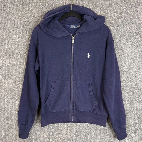 Polo Ralph Lauren Full Zip Hoodie women Small Navy Blue  Pony Logo