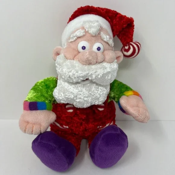 Sugar Plum Junction Santa‎ Claus Plush Doll Red Green Whimsical Holiday Toy 10