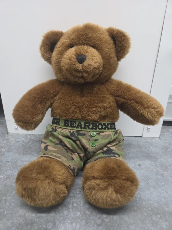 Build-A-Bear Brown Teddy in Camo Shorts