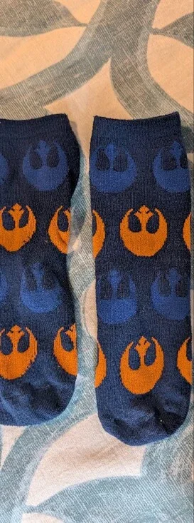 Blue & Orange Star Wars Rebel Symbol Socks