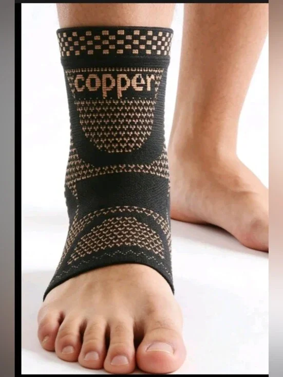 LISEPWU Ankle Support Brace S Copper Infused Unisex Athletic Compression Sleeve