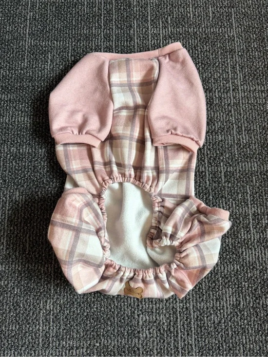 Koolaburra Pet Pajamas UGG Plaid Fleece Dog Small Breed Read Warm Cozy PJs