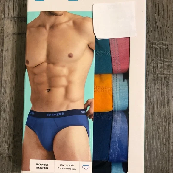 Papi Mens Modern Style  Micro fiber sport briefs small performance underwear