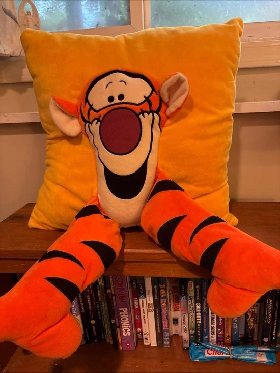 Disney Tigger Plush Pillow in Bright Orange and Yellow