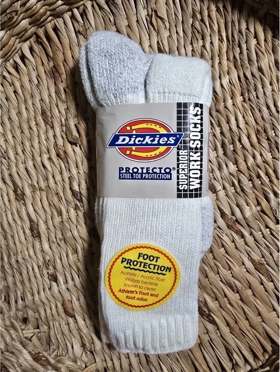 New Nip Dickies Superior Work Socks Protecto Steel Toe Protection