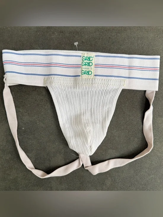 Vintage Grid Jock Strap Large - Q Athletic Supporter