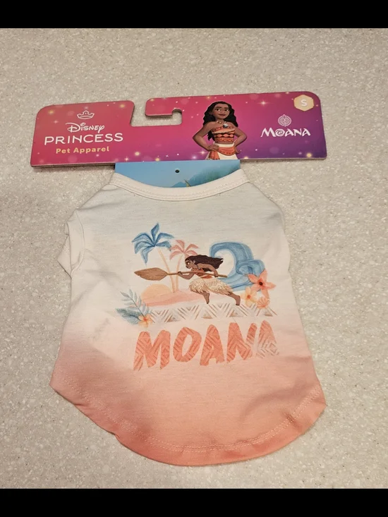 Disney Moana Pet Tee - Size Small. New