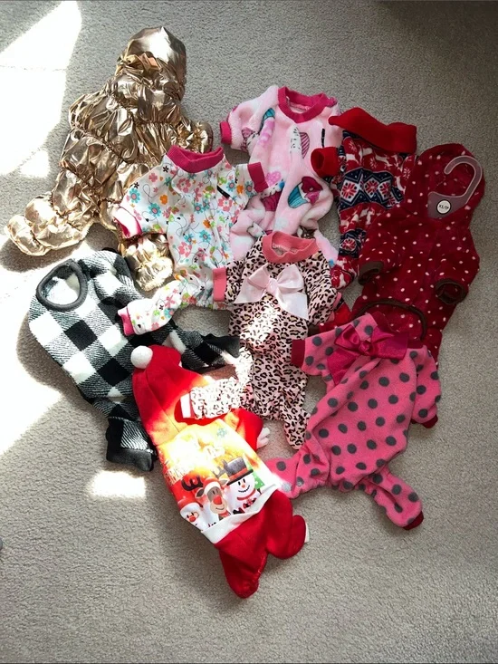 Dog Clothing! Size Small & Extra Small. Selling as a lot. Very cute items!