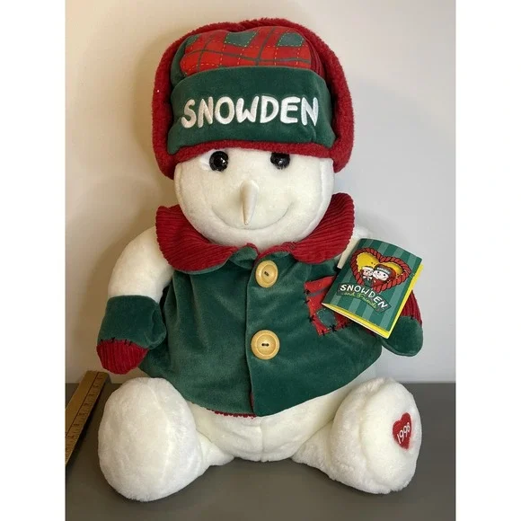 1998 Snowden Plush Stuffed Snowman Target Vintage Christmas Holiday