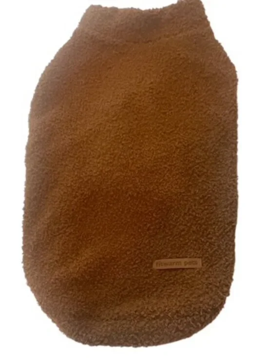 New Fitwarm Brown Sherpa Turtleneck Dog Sweater  XXL