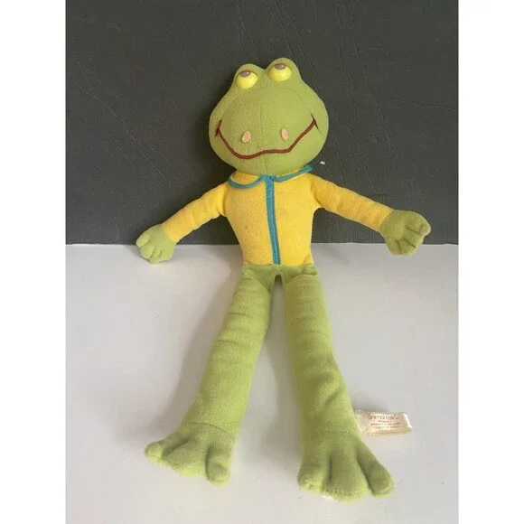 Vintage Animal Fair Toad Frog Plush Toy HTF 17” Hard Plastic Eyes Stuffed Animal