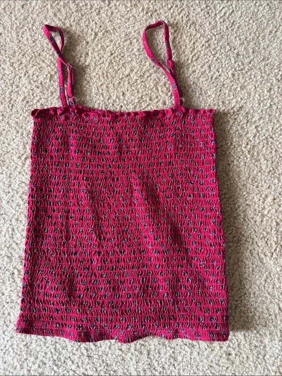 Billabong Pink Smocked Tank Top