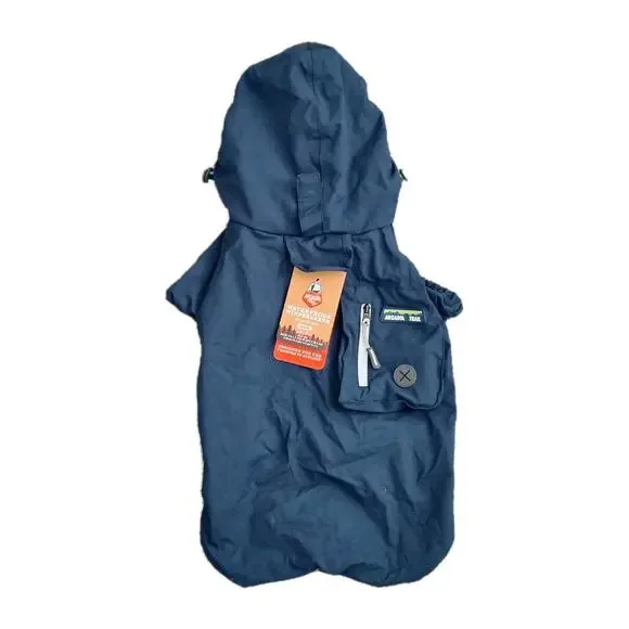 Arcadia Trail Medium Navy Blue Waterproof Windbreaker Rain Jacket Dogs 27