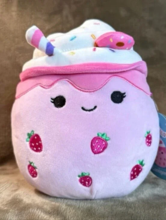 NWT Squishmallows Cunègonde The Pink Strawberry Milkshake 5