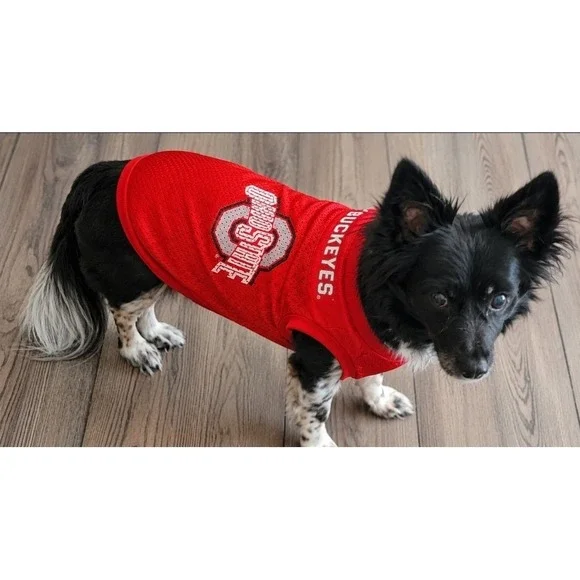 Ohio State Buckeyes Dog Jersey Red Mesh Size Small NCAA Collegiate Pet Shirt