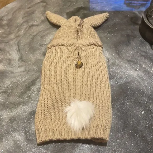 ADORABLE KNIT bunny hoodie for your pet!