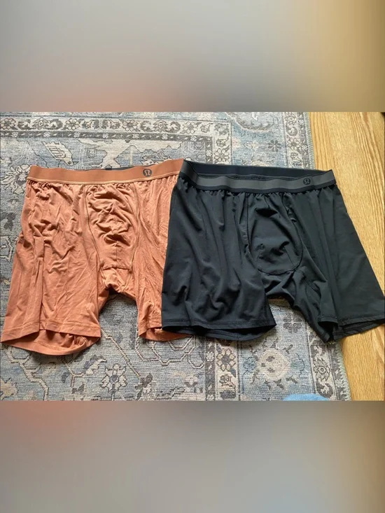 lululemon athletica Men's Boxer Briefs — Rust and Black