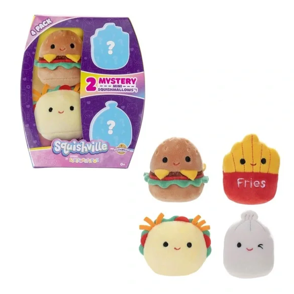 New 2” Squishville by Squishmallows Scrumptious Squad Box Set