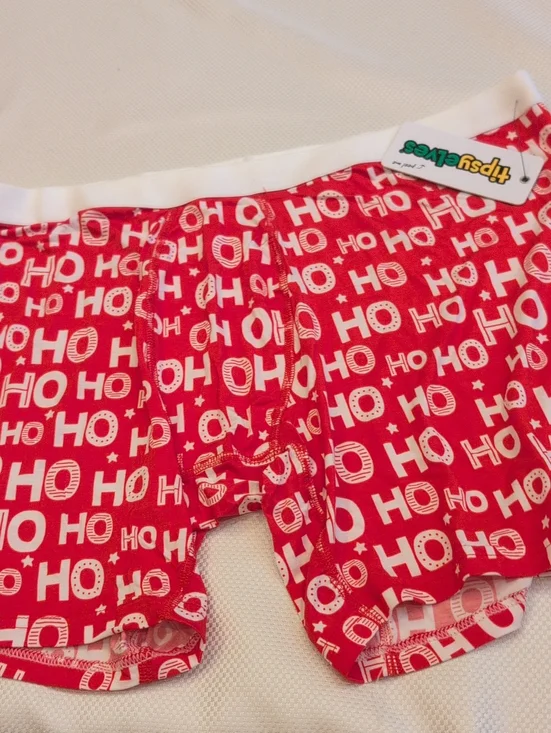 Men's Tipsy Elves Red Holiday 'HO' Boxer Briefs