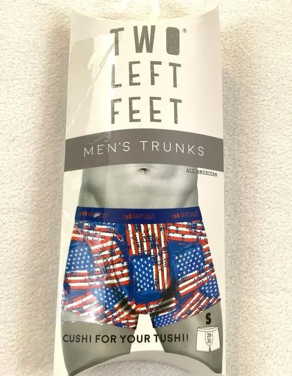 Men's Trunks Briefs Red White Blue Flag Small NWT New in Pkg