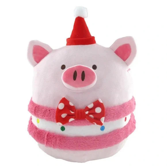 New Miniso Pink Plush Pig with Santa Hat Miniso Christmas Pig  rare