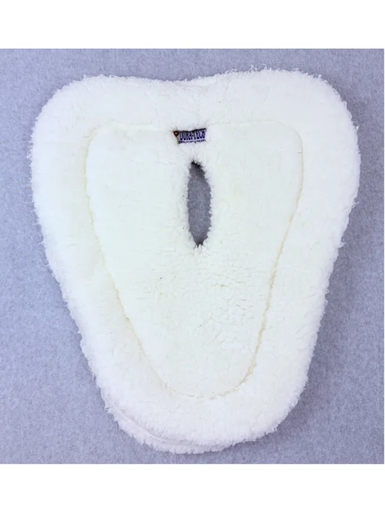 DURA-TECH White Fleece Wither Relief Half Saddle Pad Seat Saver 22x20
