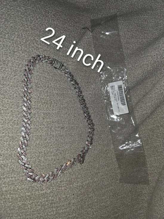 Braided Sparkle Dog Necklace Collar - Pink & Silver 24 Inch