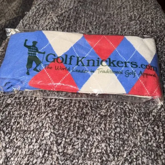Golf Knickers Colorful Knee High Argyle Cotton Socks For Men Red Gray Blue New