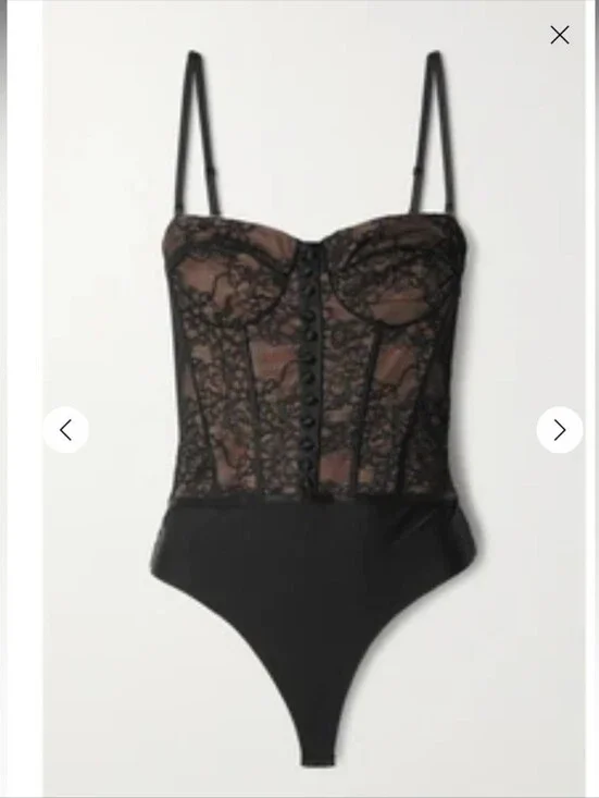 NWT - CAMI NYC x REVOLVE Bianca Silk Floral Lace Bustier Corset Bodysuit