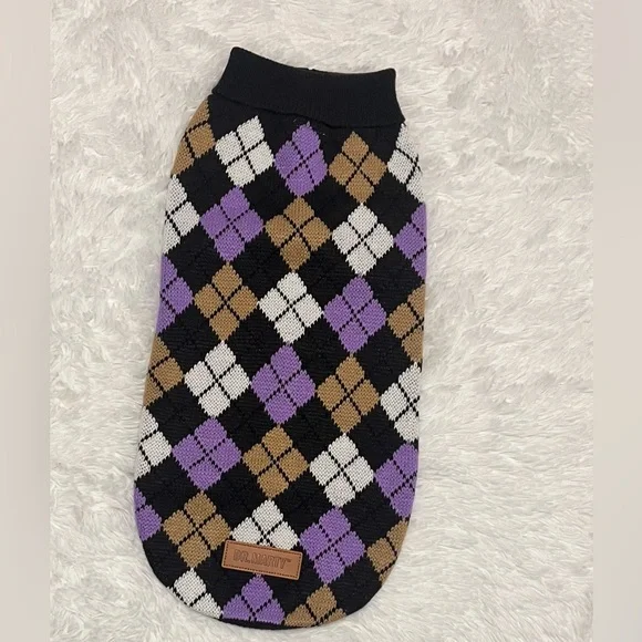 Dr. Marty argyle doggy sweater
