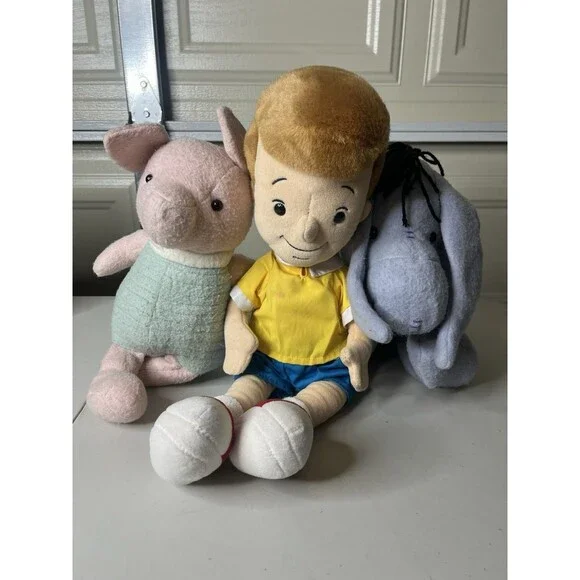 Vintage Disney Winnie the Pooh Christopher Robin, Piglet, Eeyore