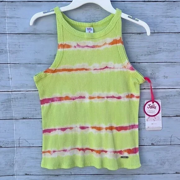 Justice girls medium ribbed tank top