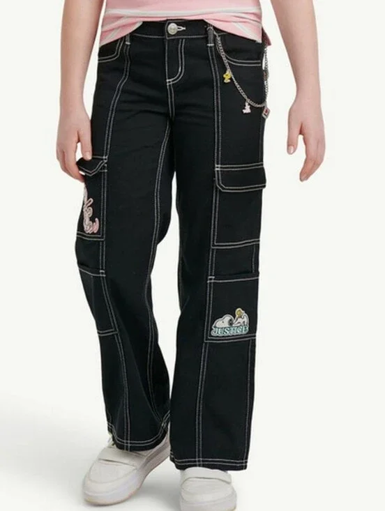 Justice Cargo Pants Sz 12 Girls Vintage Snoopy Y2k Kids