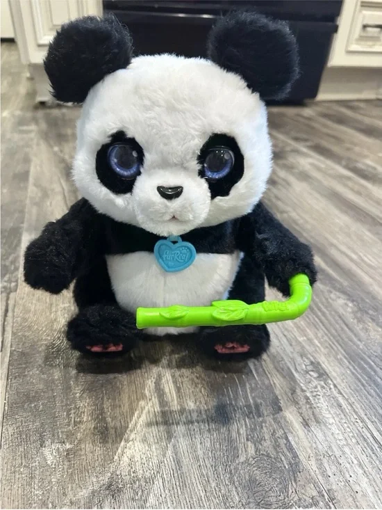 FurReal Friends coco the tumbling Panda Plush with Green Bamboo Accessory