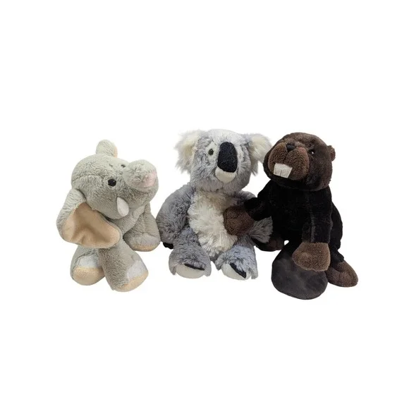 Ganz Webkinz Plush Lot‎ Elephant Koala Beaver Stuffed Animal Trio  No codes