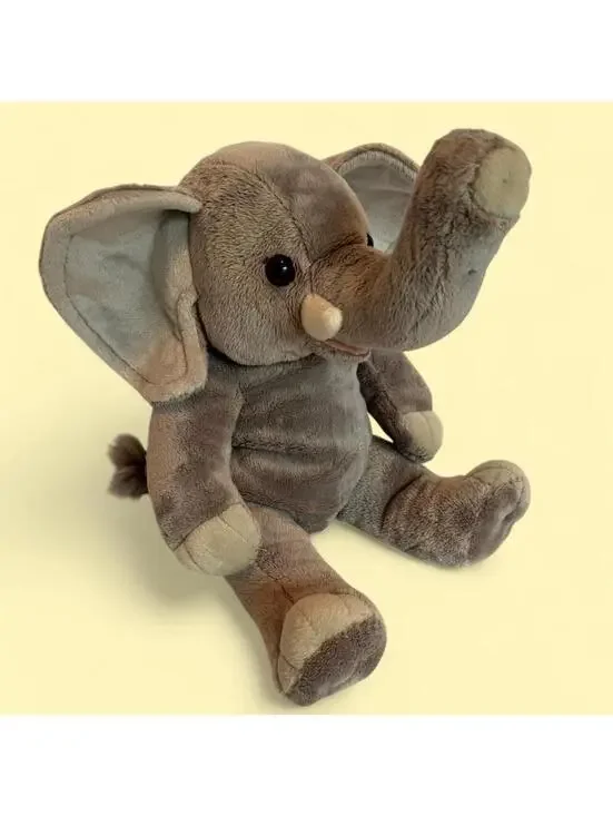 Build-A-Bear Workshop Gray Elephant Plush Toy, approximately 11” seated