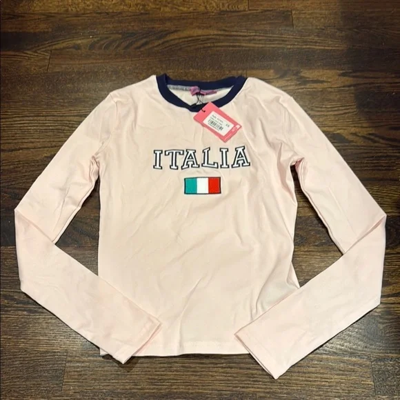 Edikted Long Sleeve light Pink Shirt NWT