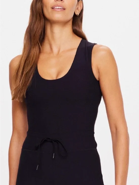 The Upside Onyx Kori Crop Tank- Black