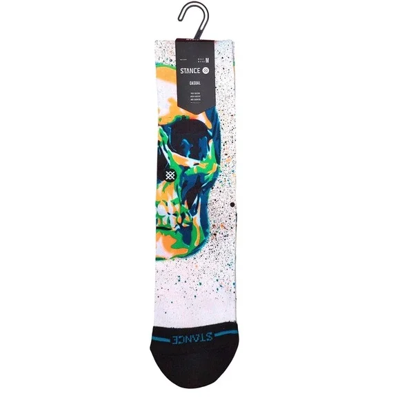 Stance MO Skull Casual Crew Socks Medium‎ US Mens 6-8.5 US Womens 8-10.5